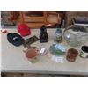 Image 1 : Lovers Sculpture, Punch  Bowl, Painted Saw Blade &