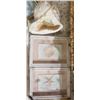 Image 2 : 8 Framed Pictures Largest 13'' x 13'' , 2 Baskets , Sea Shell 