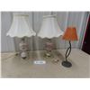 2 Night Stand Lamps 17'' H , Tealight Candle Holder 