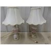 Image 2 : 2 Night Stand Lamps 17'' H , Tealight Candle Holder 