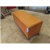 Image 2 : Oak Rolling Cedar Chest 17'' x 39'' x 16'' 