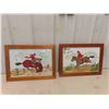 Image 1 : 2 Horse Pictures Framed Up 21 1/2'' x 16'' 