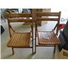 Image 2 : 2 Wooden Folding Chairs, Magazine Rack + 2 Upholstered