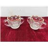 Image 10 : 14 Pieces Pressed Glass 1902 Mahattan Pattern.