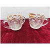 Image 5 : 14 Pieces Pressed Glass 1902 Mahattan Pattern
