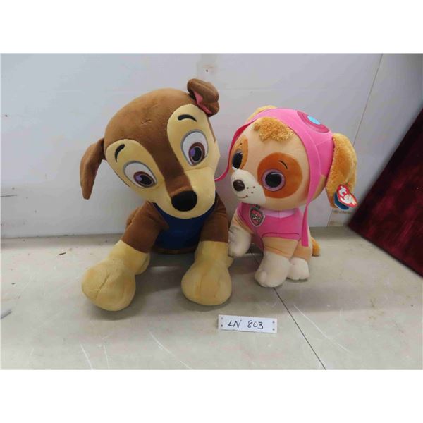 Paw Patrol Stuffys Chase & Sky 18" Tail