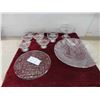 Image 1 : Glass Ice Cream Dishes, Typographic Platter Footed
