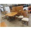 Image 1 : Oak Double Pedestal Table , 2 Underneath Leaves 12'' 