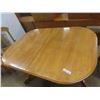 Image 2 : Oak Double Pedestal Table , 2 Underneath Leaves 12'' 