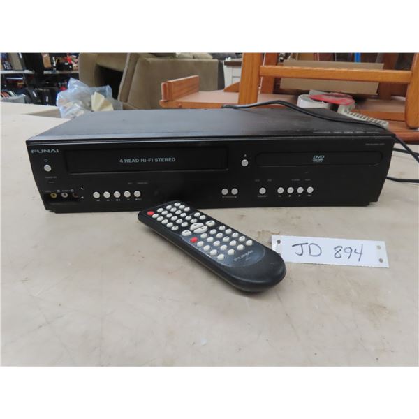 Funai VCR , DVD Combo Player with Remote 