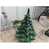 Image 8 : Christmas: Ceramic Light Up Tree 13'' H , 2 Snow Globes, Tins, 