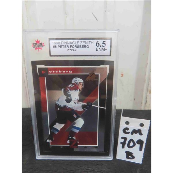 Graded Peter Forsberg Z Team Colorado Avalanche Card 