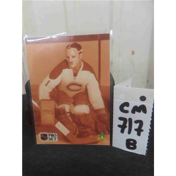Jacques Plante Montreal Canadiens Card 