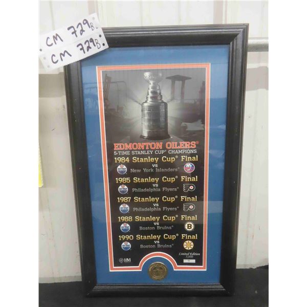 Framed Edmonton Oilers Stanley Cup Champions 