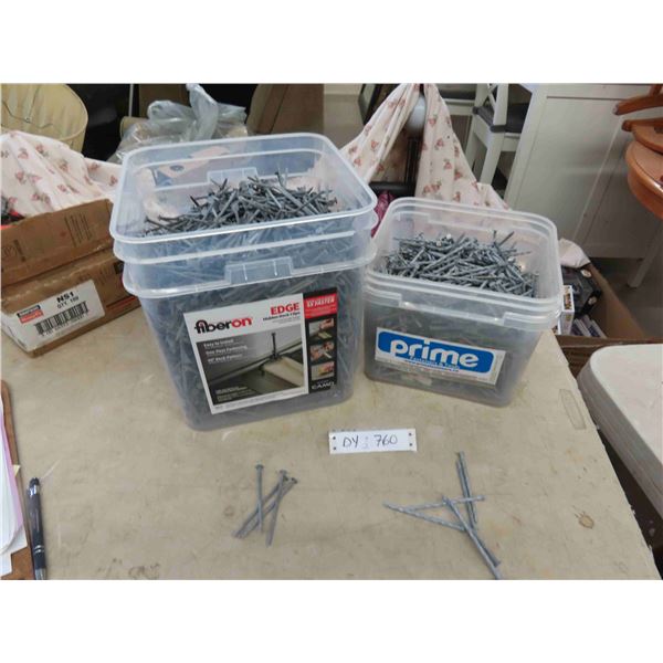 2 Pails of Nails 3 1/2 "