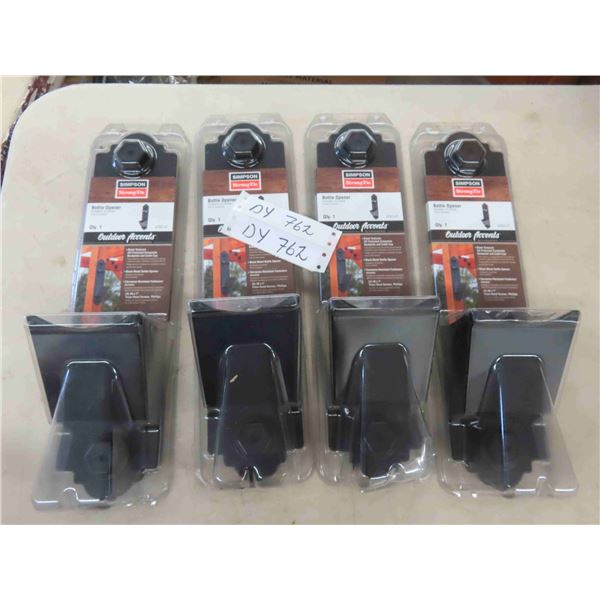 4 New Mountable  Bottle Openers With Cap Catcher