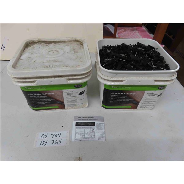 2 Pails Trex Hideaway Universal Fasteners With Pre Set 