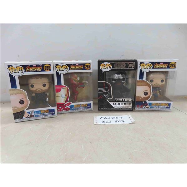 4 New  Pop Bobble Heads: Starwars Kylo Ren, 