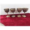 Image 2 : 6 Pieces Silver Plated Trays + 4 Goblets + Vintage Razor