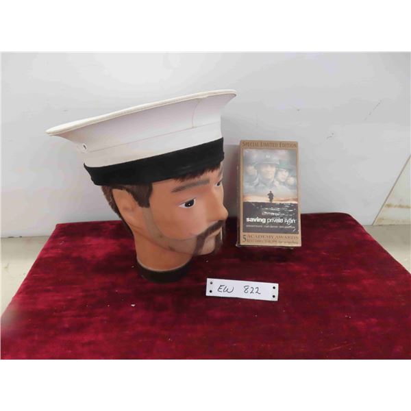 Sailers Hat + Sealed VHS Saving Private Ryan
