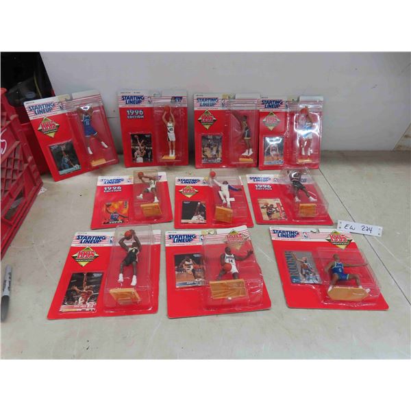 10 Starting Lineup 1995 + 1996 Edition Basketball Figures 