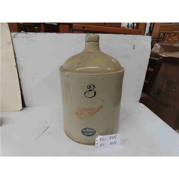 Redwing 3 Gallon Stoneware Jug