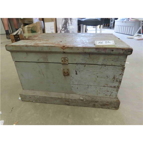 Vintage Wooden Chest 17 x  28 X 20"