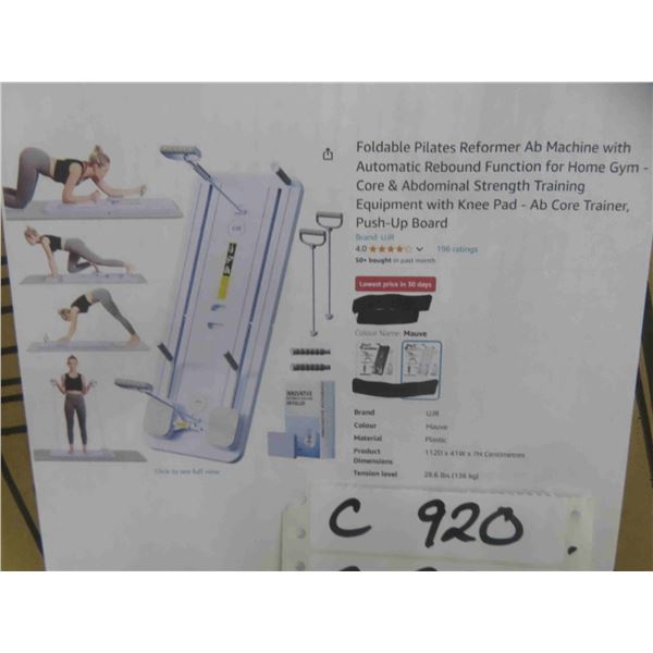 Foldable Pilates Reformer Ab Machine with Automatic Rebound 