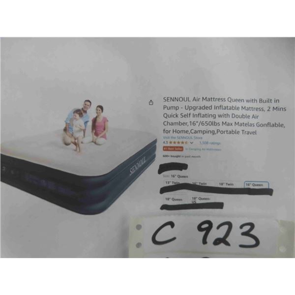 SENNOUL Air Mattress Queen with Built in Pump - Upgraded Inflatable 