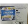 Image 1 : Always Maxi Overnight Feminine Pads with Wings for Women, Size