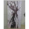 Image 1 : 20'' x 40 '' black and white abstract painting  - New or Store Return  