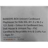Image 3 : BANKERS BOX Unicorn Cardboard Playhouse for Kids XXL 
