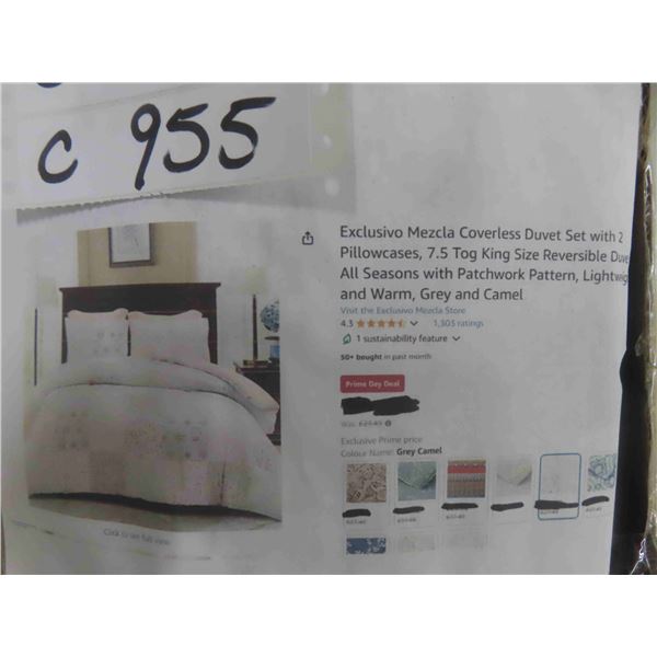 Exclusivo Mezcla Coverless Duvet Set with 2 Pillowcase