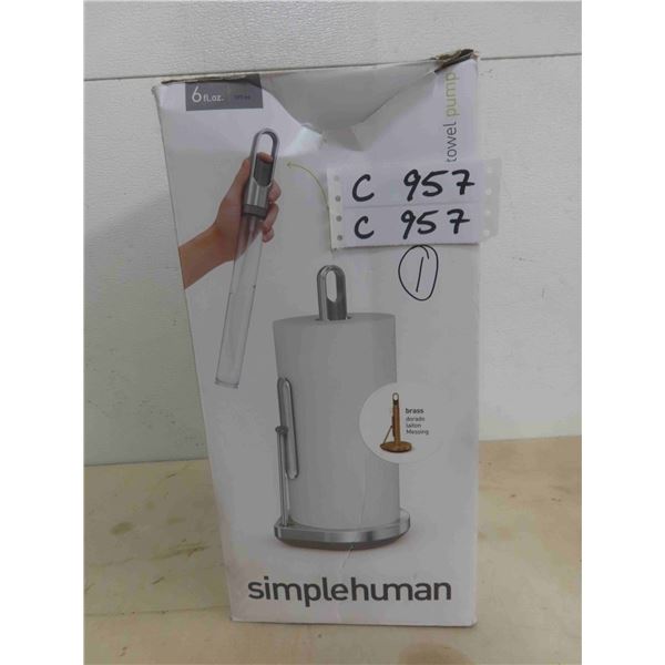 simplehuman Paper Towel Pump, Standing Paper Towel 