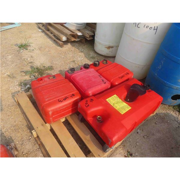 3 Poly Marine Gas Cans, Foongo 14gal Rolling 