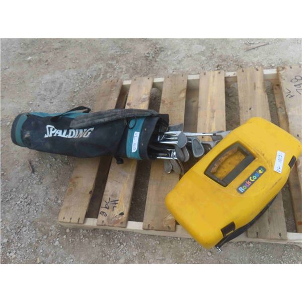 18 Right Handed Golf Clubs , Tool Box Radio