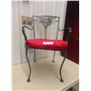 Image 1 : Wrought Iron Style Chair with Royal Red