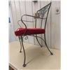 Image 2 : Wrought Iron Style Chair with Royal Red