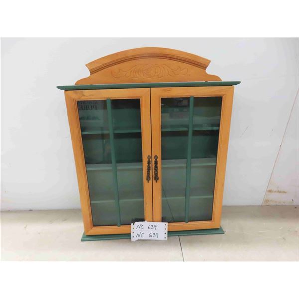 Wood & Glasss Display Cabinet 20 x 17 x 2.75"