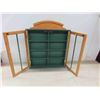 Image 2 : Wood & Glasss Display Cabinet 20 x 17 x 2.75"