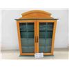 Image 1 : Wood & Glass Wall Display Cabinet 20 x 17 x 2.75" 