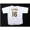 Image 1 : JASON GIAMBI SIGNED AND INSCRIBED OAKLAND ATHLETICS JERSEY AWM COA