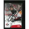 Image 1 : CONNOR MCDAVID SIGNED 2015 UPPER DECK WORLD JUNIORS ROOKIE CARD