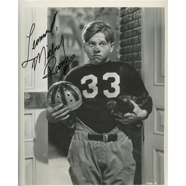 Mickey Rooney signed photo. GFA Authenticated