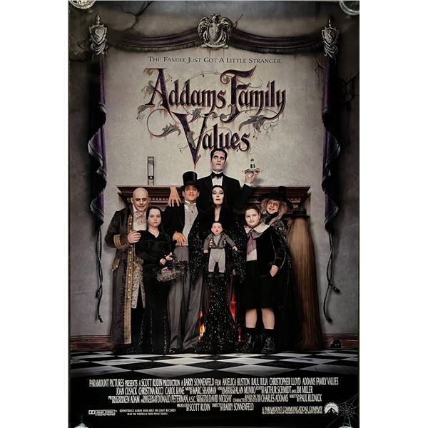 The Addams Family Values 1993 family portrait. Original movie poster.