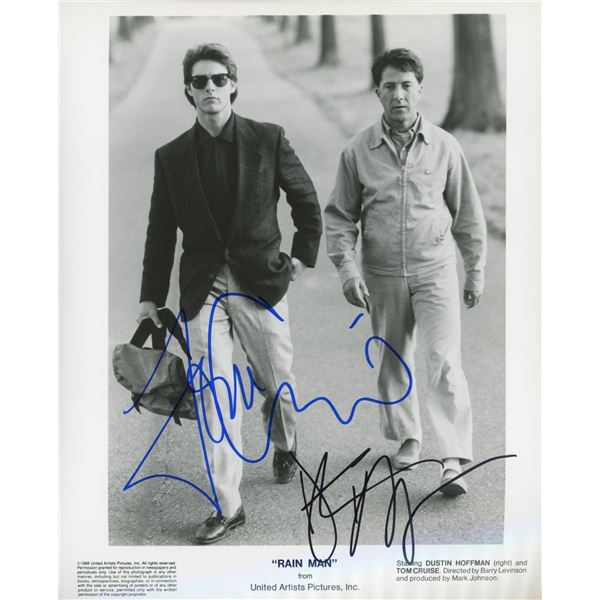 Tom Cruise and Dustin Hoffman signed "Rain Man" movie photo. GFA Authenticated