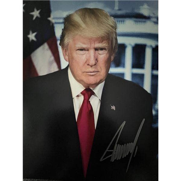 US President Donald Trump signed photo