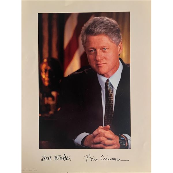 Bill Clinton facsimile signed photo