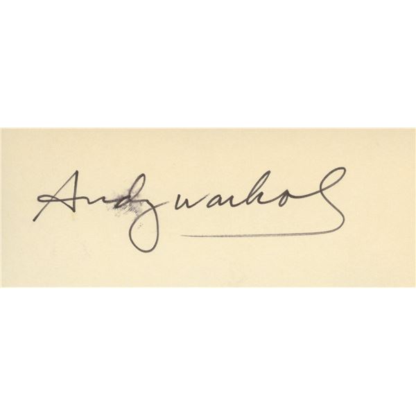 Artist Andy Warhol original signature