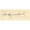 Image 1 : Artist Andy Warhol original signature